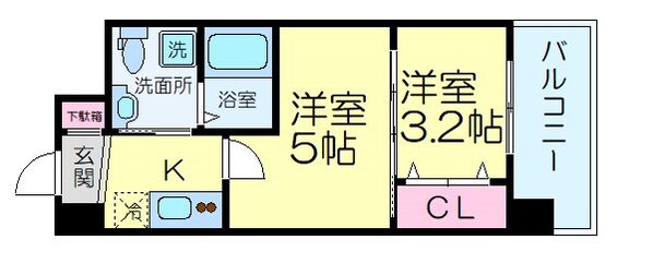 セレニテ江坂ルフレの物件間取画像